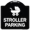 Signmission Stroller Parking With Graphic Heavy-Gauge Aluminum Architectural Sign, 18" x 18", BW-1818-22832 A-DES-BW-1818-22832 - alternate 1